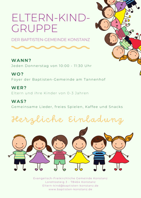 Flyer für die Eltern-Kind-Gruppe